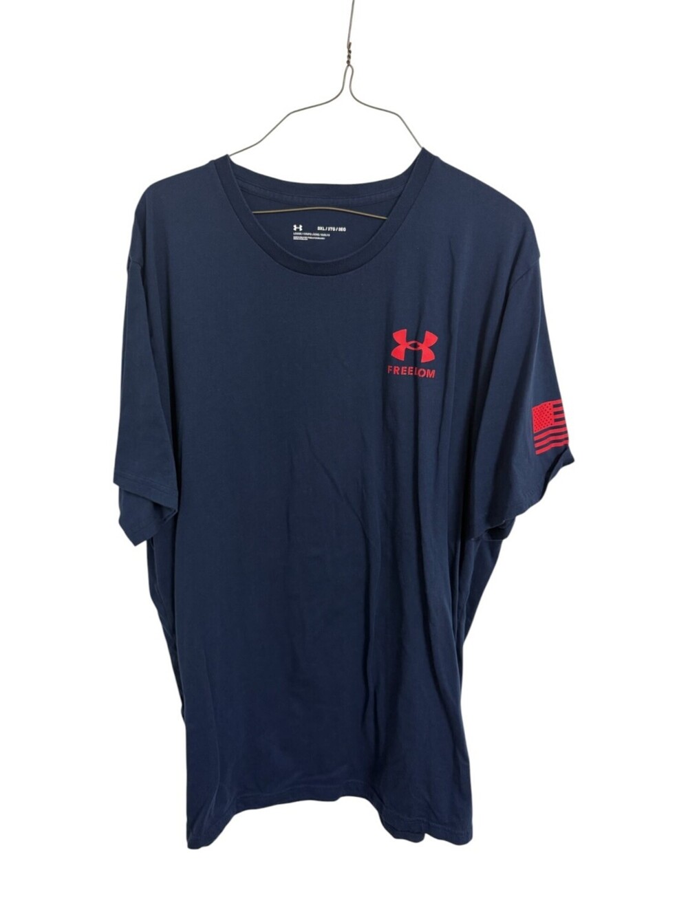 Under Armour Freedom Navy Blue Loose Fit T-Shirt 3XL Military Core Athleisure